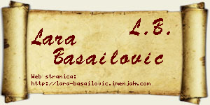 Lara Basailović vizit kartica
